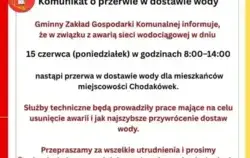 Zdjęcie do Komunikat o przerwie w dostawie wody w miejscowości...