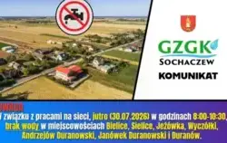 30.07.2026 - BRAK WODY w miejscowościach Bielice, Sielice, Jeżówka, Wyczółki, Andrzejów Duranowski, Janówek Duranowski i Duranów.