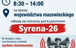 Ćwiczenia 'SYRENA-26' - uruchomienie syren alarmowych