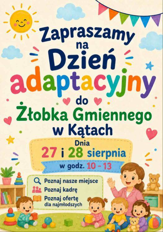 Dni adaptacyjne przedszkole i&nbsp;żłobek