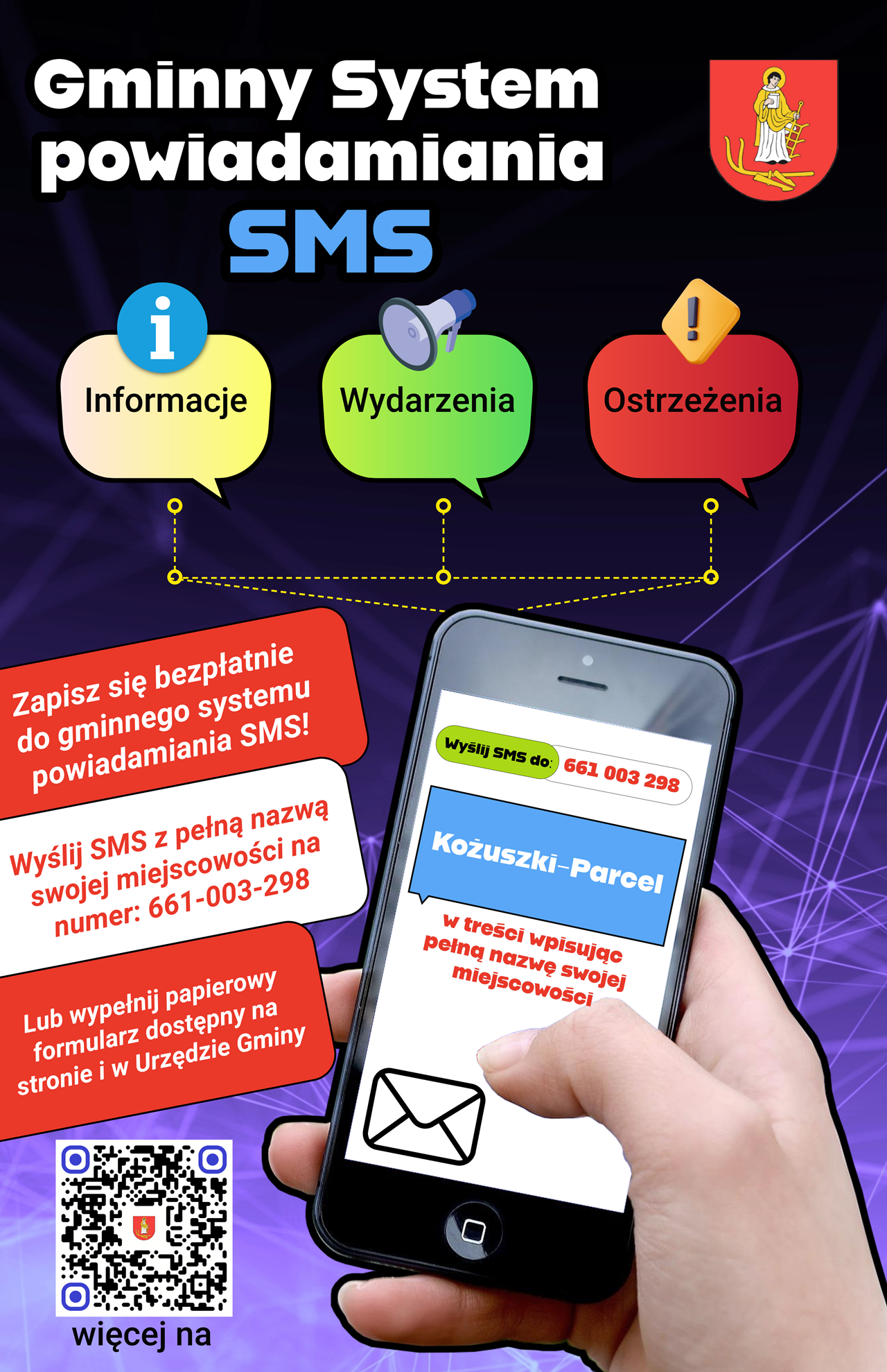 Gminny System Powiadamiania SMS - zapisz się!