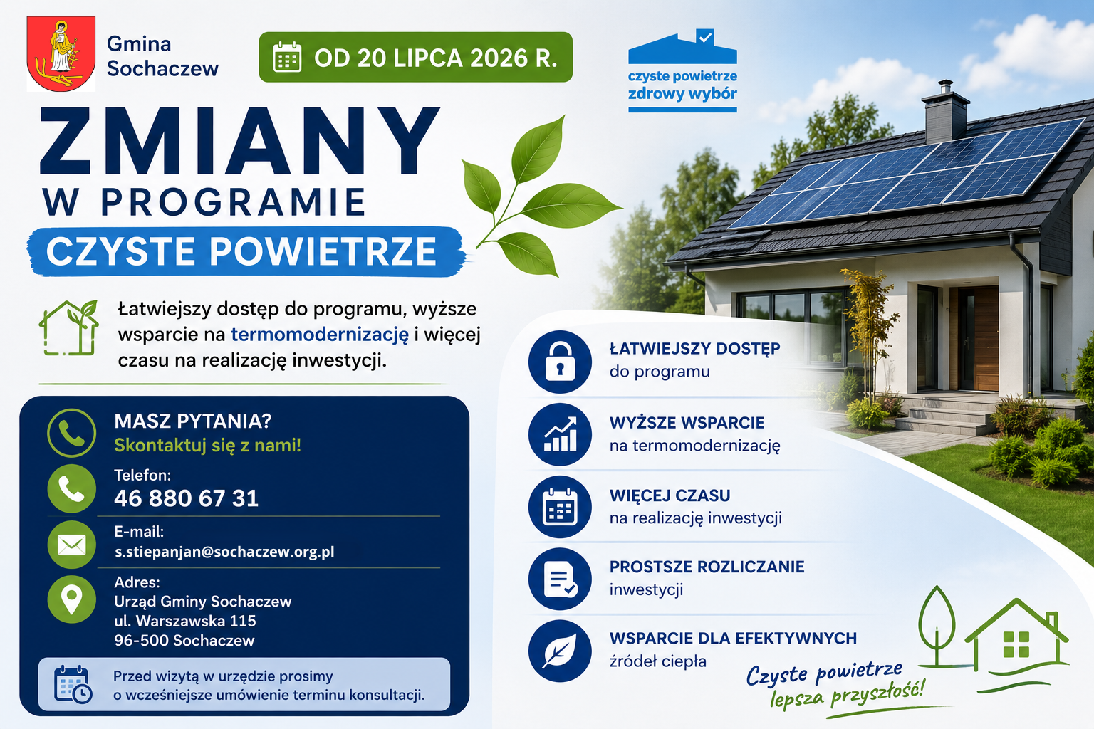 Czyste Powietrze - zmiany - grafiki