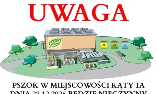 PSZOK - 27.12.2025 roku będzie nieczynny