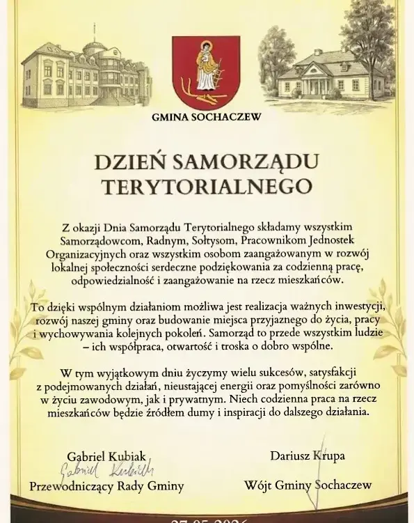 Zdjęcie do Dzień Samorządu Terytorialnego &ndash; wyjątkowe święto wszystkich...