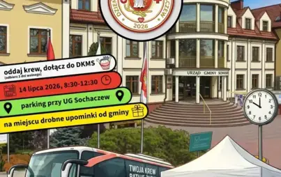 Oddaj krew! Krwiobus pod Urzędem Gminy Sochaczew