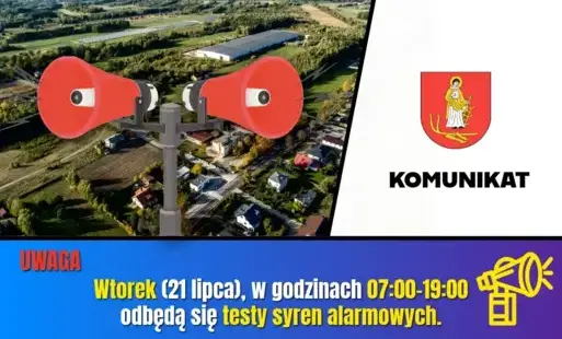 Zdjęcie do Wtorek (21.07) - testy syren alarmowych