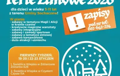 Gminne Ferie Zimowe 2026 - plakat